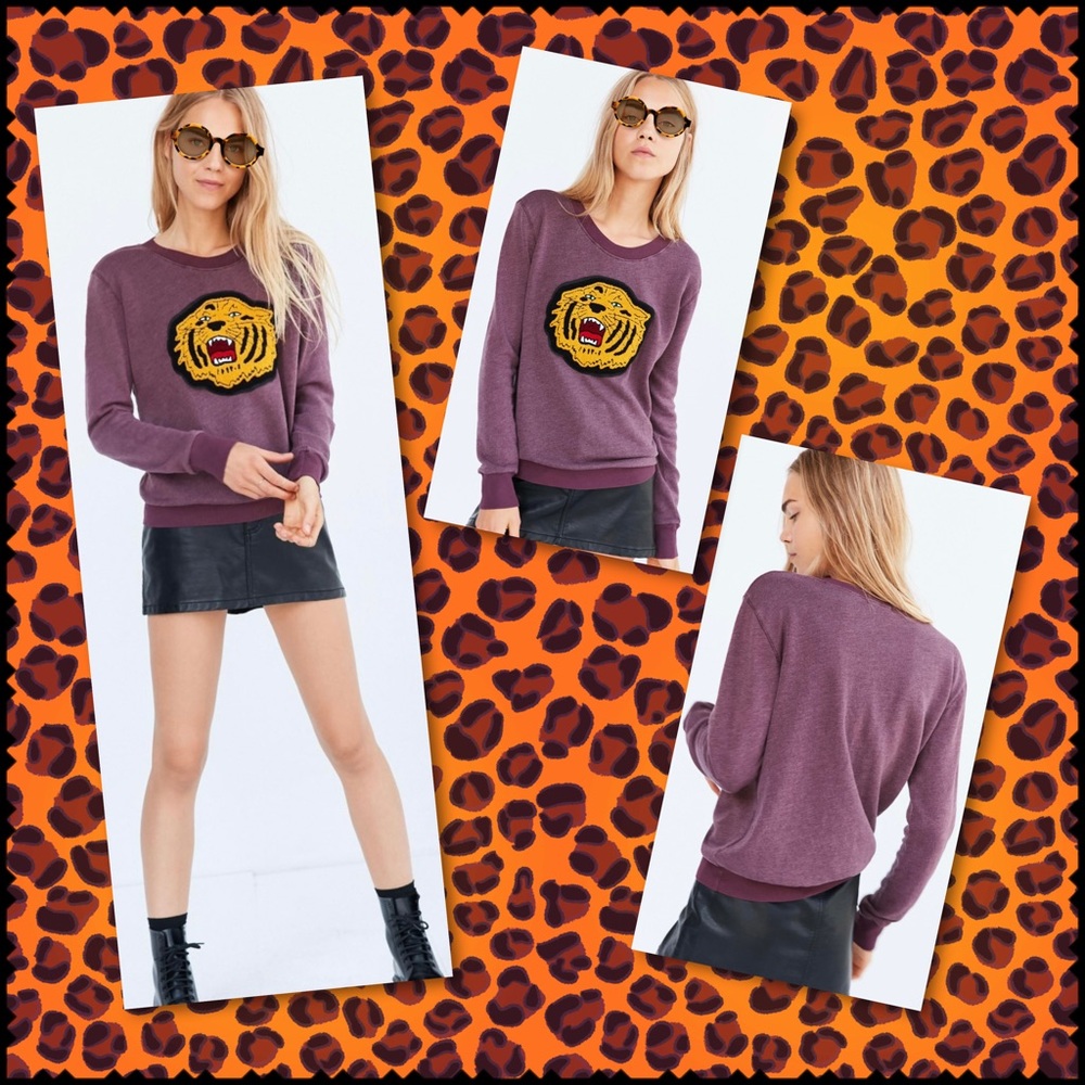 UrbanOutftrs Truly Madly Deeply Tiger Face Pullovr